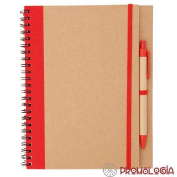 Bloc con bolígrafo reciclados