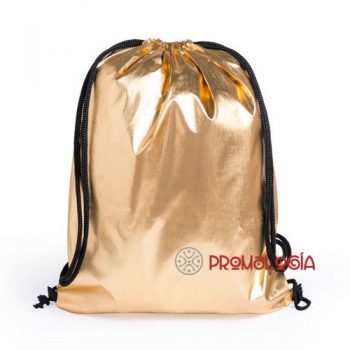 Mochila metalizada de poliéster promocional para publicidad de empresas
