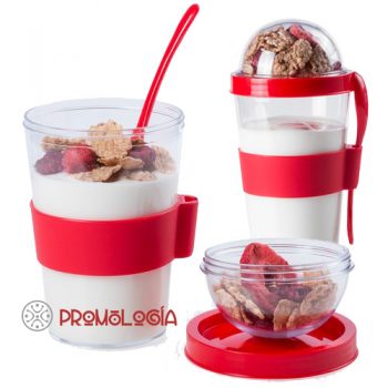 Vaso de desayuno para reclamo de empresas.