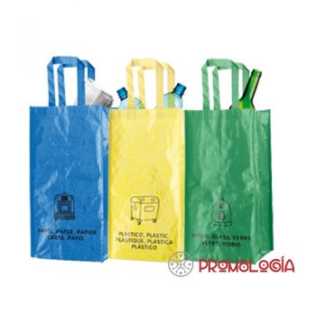 Bolsa para reciclaje impresas en serigrafía.