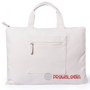 Portadocumentos de algodón publicitario.