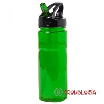 Bidón traslúcido promocional para uso deportivo.